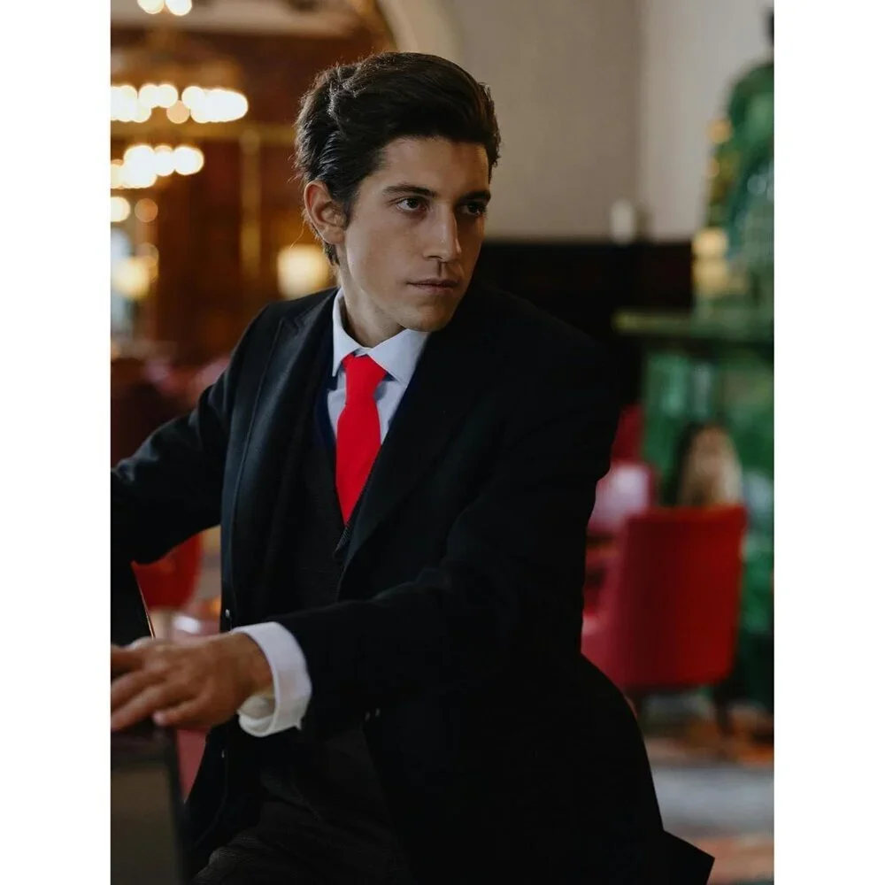 Men's Red Solid Color 8 Cm (3.15in) Polyester Formal Neck Ties